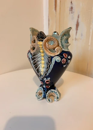 🥀 Vase décoratif en faïence émaillée – style baroque / rococo – vintage, marque: brocante, état: Très bon état, 18,00 €, 19,60 € Protection acheteurs (Pro) incluse