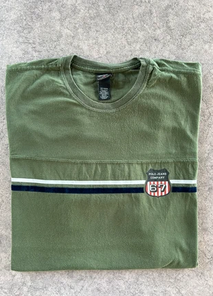 T-shirt col rond Ralph Lauren USA kaki, manche courtes, à motif | 100% Coton | XL, marca: Ralph Lauren, estado: Muy bueno, tamaño: XL, 31,00 €, 33,25 € Protección al comprador Pro incluida