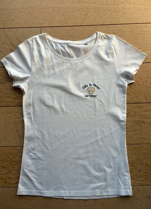 T-shirt Blanc Fille de l’Ocean, marca: oh les jolies, estado: Novo sem etiquetas, tamanho: M / 38 / 10, €5.00, €5.95 inclui Proteção do Comprador