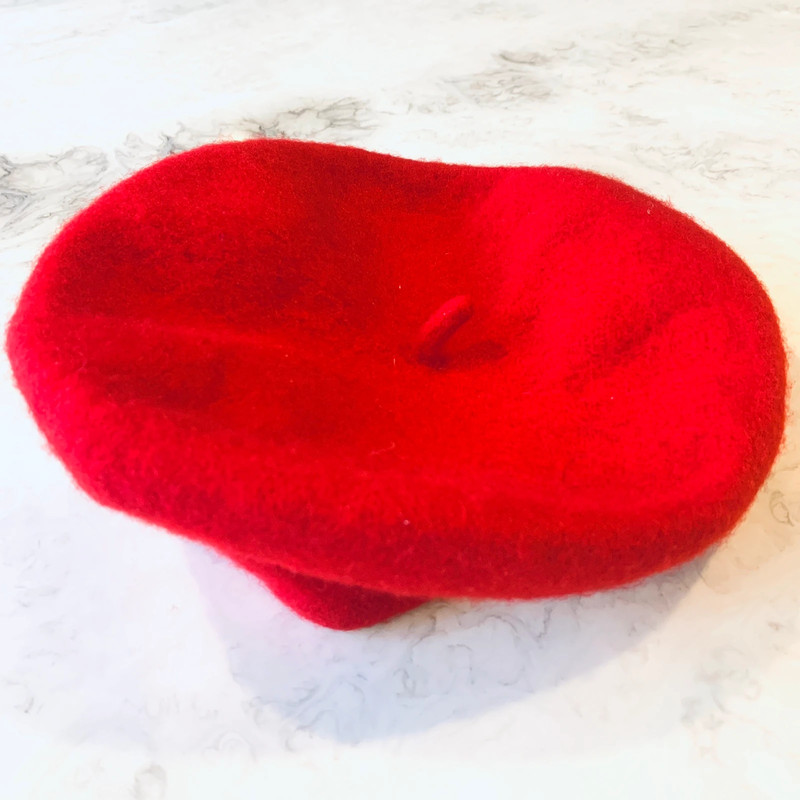 Women's Winter Red Beret Hat 2