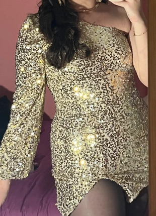 Vestido dorado de lentejuelas, marque: Oh Juliette, état: Très bon état, taille: L / 40 / 12, 15,00 €, 16,45 € Protection acheteurs incluse