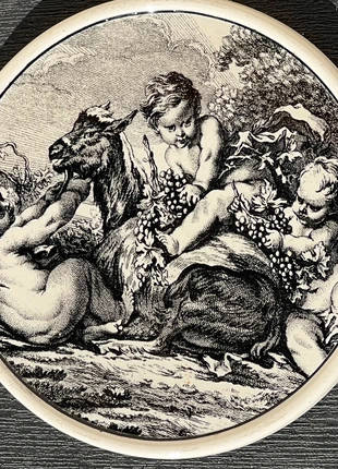 Lot de 2 dessous de plat anciens Sarreguemines – Série “Les Saisons” décor Boucher, marque: Sarreguemines, état: Bon état, 80,00 €, 84,70 € Protection acheteurs (Pro) incluse