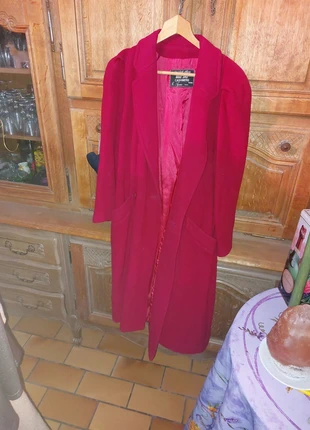 Manteau vintage Daniel Élise – Laine & Cachemire – Rouge carmin ML excellent état, marca: Daniel Elise, estado: Muito bom, tamanho: M / 38 / 10, €69.00, €73.15 inclui Proteção do Comprador