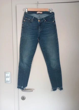Broek: the skinny crop luxe vintage powertrip distressed, merk: 7 For All Mankind, staat: Heel goed, maat: Overige, € 15,00, € 16,45 inclusief Kopersbescherming