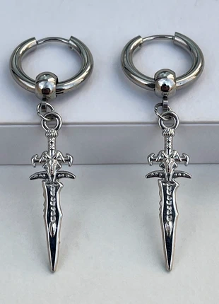 Aros con espada plata de acero inoxidable., marque: Aro, état: Neuf sans étiquette, 6,50 €, 7,53 € Protection acheteurs incluse