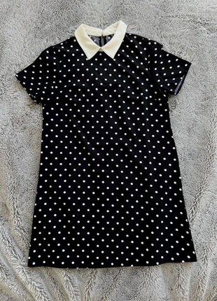 Robe noire à pois blancs avec col chemise Shein taille M, marque: Shein, état: Bon état, taille: M / 38 / 10, 2,00 €, 2,80 € Protection acheteurs incluse