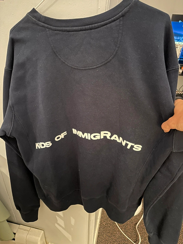 Men’s Kids of Immigrants Crewneck Rainbow Streetwear Sweater Size M 4