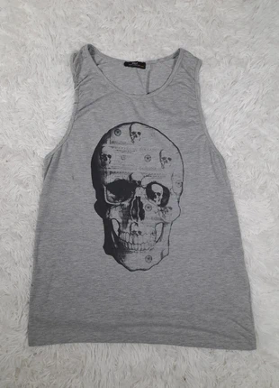 Débardeur gris Crâne, brand: Vintage Dressing, condition: Very good, size: XXL, €12.00, €13.30 includes Buyer Protection