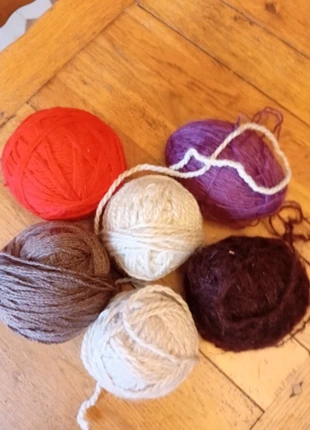 Lot 6 pelotes - boules de laine, brand: LAINE, condition: Good, €2.65, €3.48 includes Buyer Protection