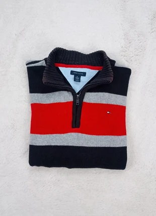 Pull Half Zip Tommy Hilfiger 1/4 zip Noir Rouge Taille S Homme, marca: Tommy Hilfiger, estado: Muito bom, tamanho: S, €18.00, €19.60 inclui Proteção do Comprador Pro