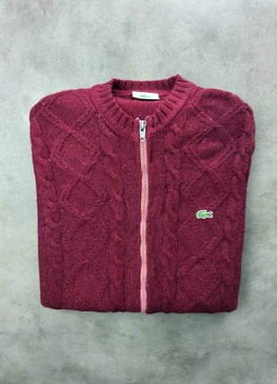Cardigan col montant Lacoste bordeaux pour homme taille 6, brand: Lacoste, condition: Very good, size: S / 36 / 8, €18.00, €19.60 includes Buyer Protection