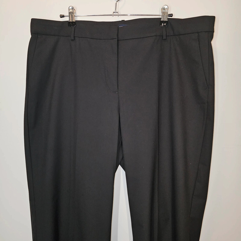 J. Crew Factory Black Wide-Leg Trouser Career Business Pant Size 18 Inseam 26" 2