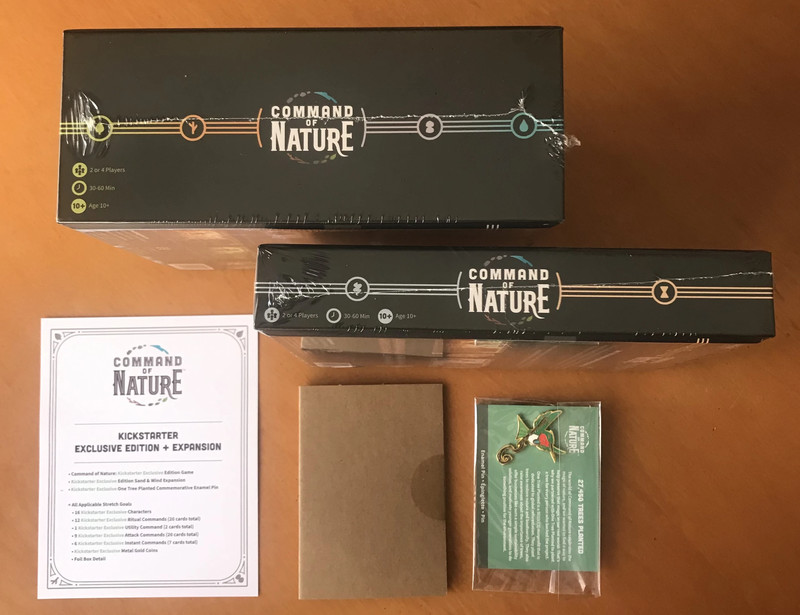 Command of Nature Exclusive Edition + Sand & Wind + pin - Kickstarter - Nuovo New 4