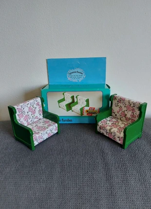 Sylvanian Families Armchair set 510 vintage 1985, marca: Sylvanian Families, estado: Novo com etiquetas, tamanho: Tamanho único, €8.00, €9.10 inclui Proteção do Comprador