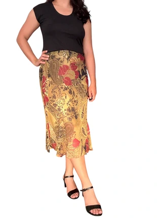 Boho Elegance – Vintage Printed Midi Skirt, marke: Vintage Dressing, zustand: Gut, größe: M / 38 / 10, 10,00 €, 11,20 € inklusive Vinted-Käuferschutz