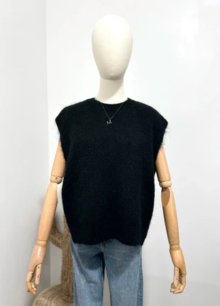 Pull mohair noir sans manches, condition: New with tags, size: One size, €32.00, €34.30 includes Buyer Protection Pro