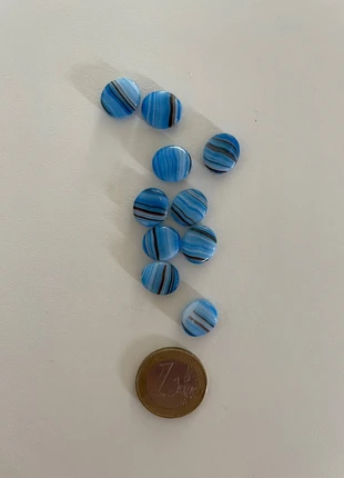 Perline azzurre blu marroni con foro passante, brand: Blu, condizioni: Ottime, €2.00, €2.80 include la Protezione acquisti