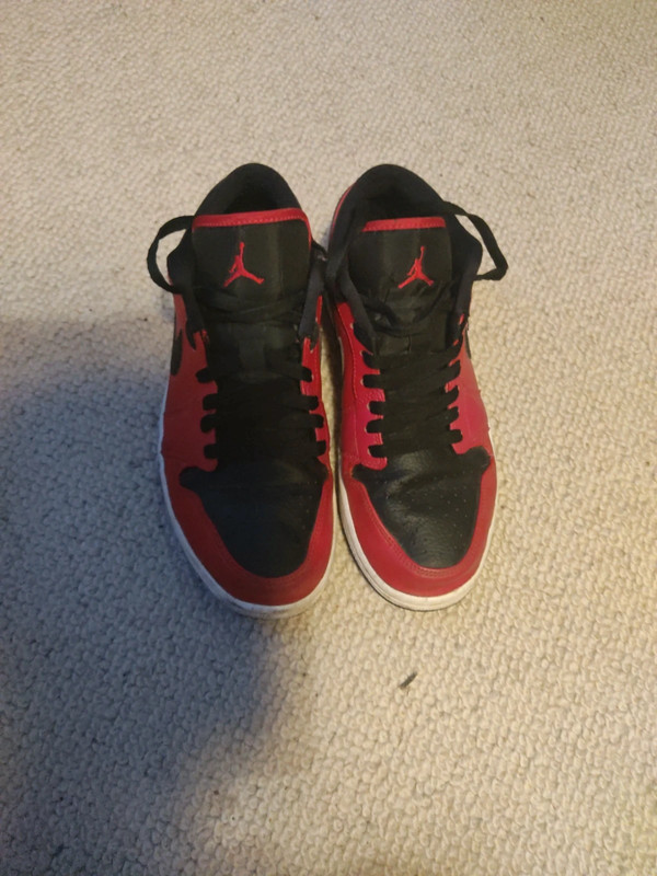 Air Jordan 1 low rouge et noir bo te original 10