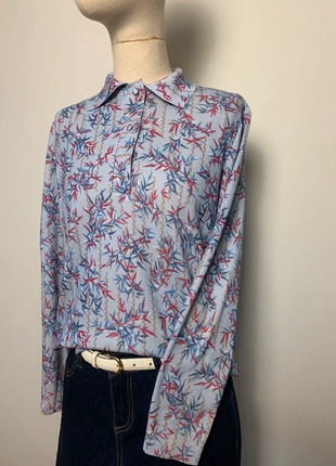 Pull femme col polo bleu motifs bambou vintage #pulls #vintage #polos, merk: Vintage, staat: Heel goed, maat: M / 38 / 10, € 14,00, € 15,40 inclusief Kopersbescherming Pro
