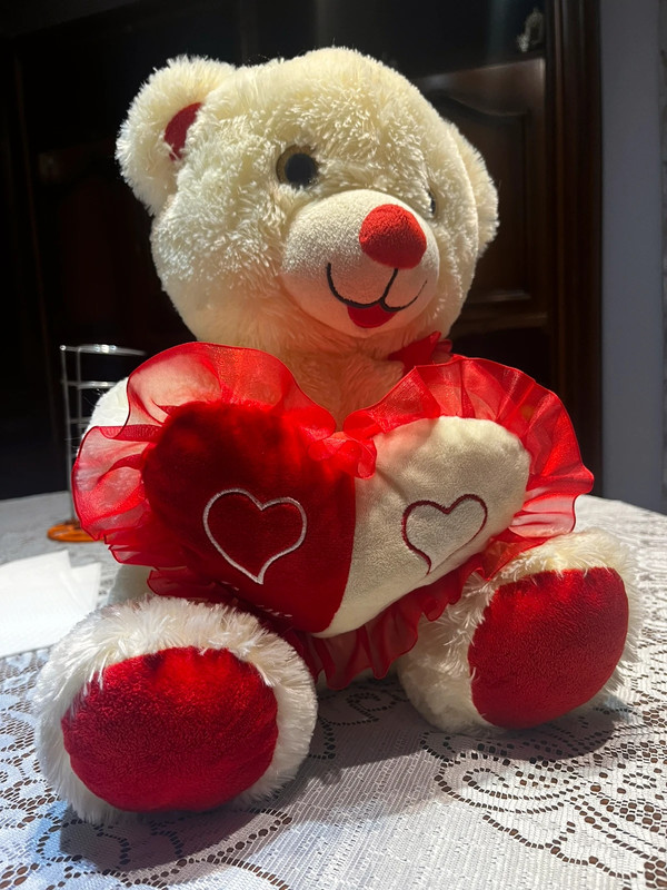 Peluche Grande Orso Bianco San Valentino Kiss Vinted, 47% OFF