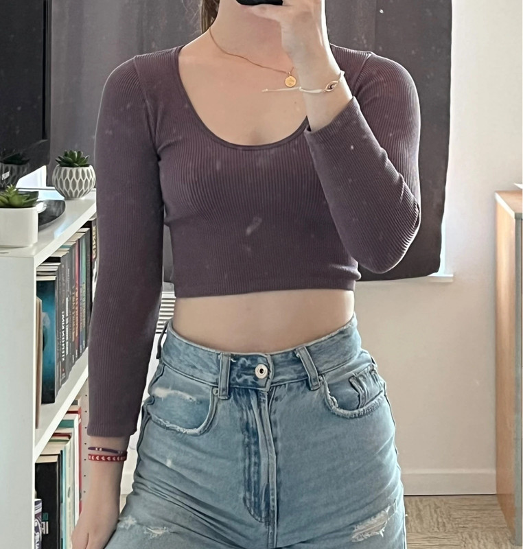 crop top mauves manches longues 1