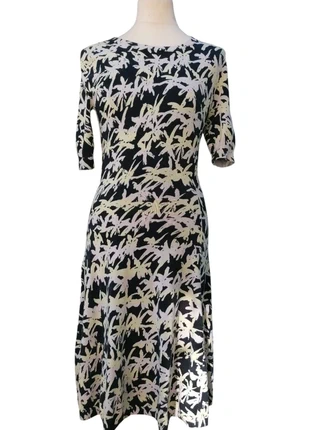 Robe patineuse mi-longue coton S – Feuillage chic / Dress / Jurk / Kleid, brand: Kenzo, condition: Very good, size: S / 36 / 8, €20.00, €21.70 includes Buyer Protection