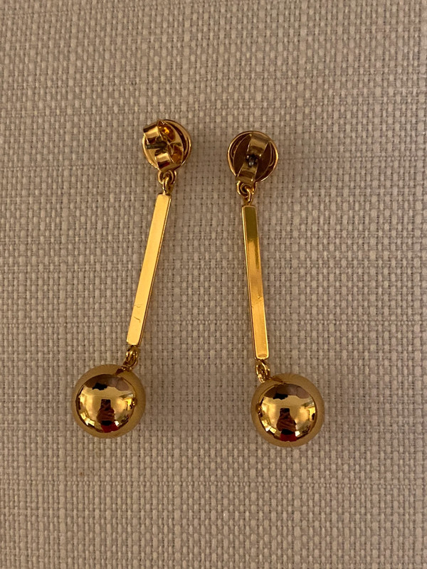 JCrew Gold Ball Drop Earrings 5