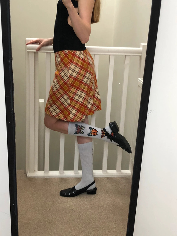 Plaid midi skirt 100 online