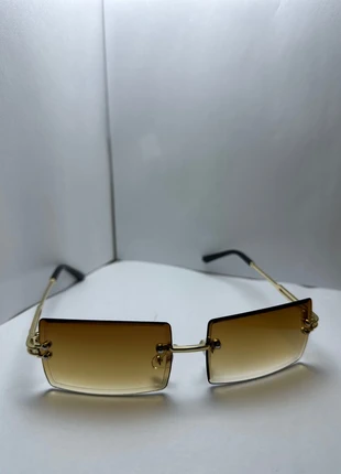 Brille Sonnenbrille orange rahmenlos gold/schwarze Träger Y2K style vintage luxuriös, marke: Sonstiges, zustand: Neu, 9,00 €, 10,15 € inklusive Vinted-Käuferschutz