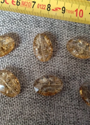 6 perles acrylique aspect diamant  ou bonbon jaune miel, merk: Perles & Co, staat: Nieuw zonder prijskaartje, € 1,00, € 1,75 inclusief Kopersbescherming