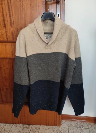 Maglione panna-grigio-blu Alcott, brand: Alcott, condizioni: Ottime, taglia: XL, €6.00, €7.00 include la Protezione acquisti