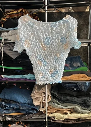 Top plissé ton bleu tendance vintage taille M/L, marque: Vintage Dressing, état: Très bon état, taille: L / 40 / 12, 10,00 €, 11,20 € Protection acheteurs incluse