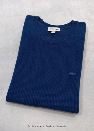 Pull Lacoste récent Bleu Homme effet coton piqué 100% Cotton Crew Neck - Taille XS /1749B, marque: Lacoste, état: Très bon état, taille: XS, 44,90 €, 47,85 € Protection acheteurs (Pro) incluse