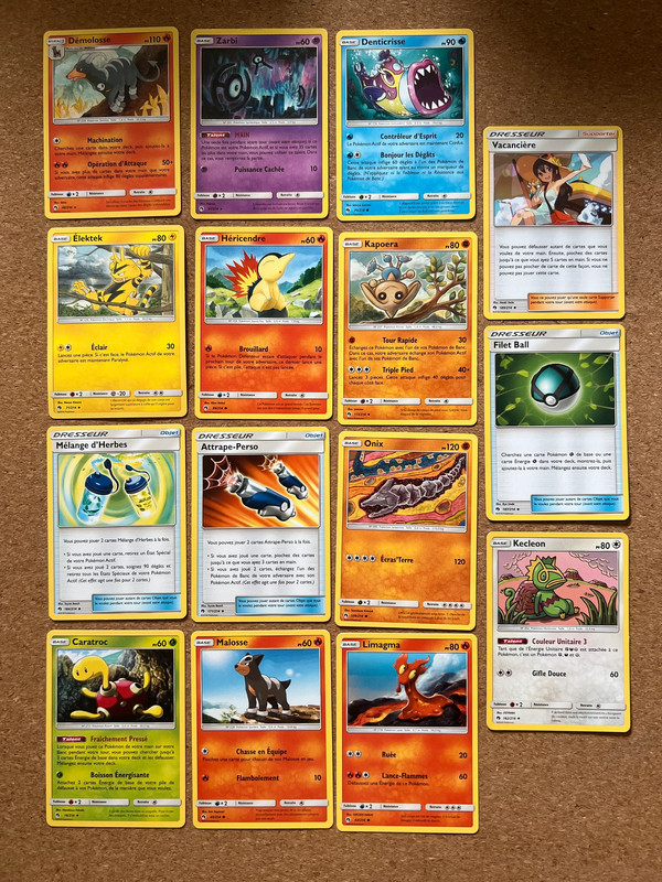 Lot 15 cartes Pokémon tonnerre perdu 2