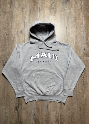 Pull à capuche vintage hoodie Maui Hawaï gris taille L, brand: Vintage Dressing, condizioni: Ottime, taglia: L, €20.90, €22.65 include la Protezione acquisti