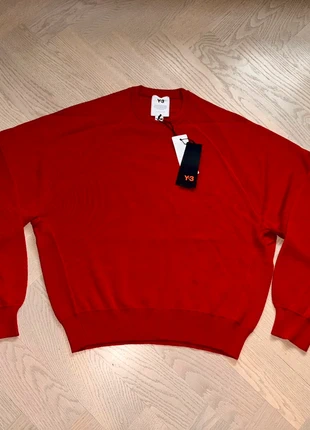 Y-3 Y3 adidas knitted sweater pull jumper red Large wool unisex, marque: adidas x Y-3, état: Neuf avec étiquette, taille: L, 75,00 €, 79,45 € Protection acheteurs incluse