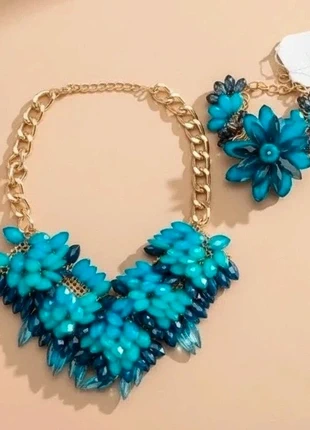 Collier Parure Ras du Cou avec Bracelet Bleue – Neuve avec Étiquette, marca: Tendance, estado: Novo com etiquetas, €9.90, €11.10 inclui Proteção do Comprador