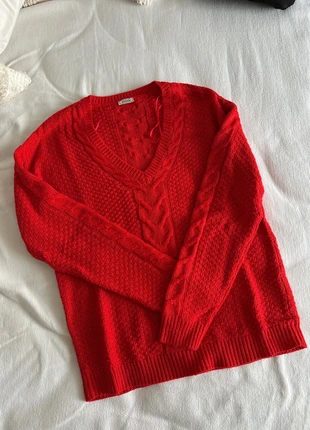 Pull col en V rouge Pimkie, brand: Pimkie, condizioni: Ottime, taglia: XS / IT 38 / EU 34, €3.00, €3.85 include la Protezione acquisti