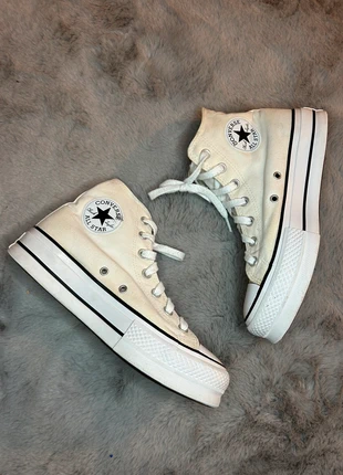 Converse blanches blanc cassé plate-forme toile, brand: Converse, condition: Very good, size: 39, €10.00, €11.20 includes Buyer Protection