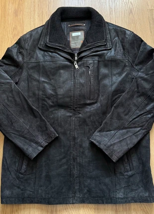 Leather Bomber Jacket Trench Coat Black Premium Cuir Veritable Old Money Classic Elegant Vintage, marca: Vintage, estado: Muito bom, tamanho: L, €59.95, €63.65 inclui Proteção do Comprador