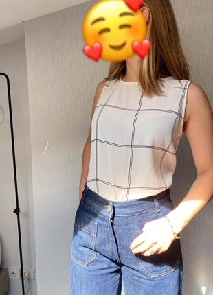 Haut imprimé géométrique Pimkie, merk: Pimkie, staat: Veelgebruikt, maat: S / 36 / 8, € 5,00, € 5,95 inclusief Kopersbescherming