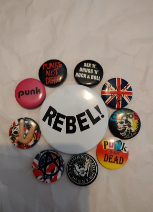 Punk badges, brand: Unbranded, condition: Good, £3.00, £3.85 includes Buyer Protection