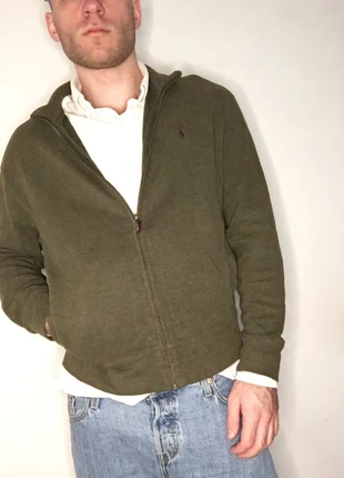 Pull Fullzip Ralph Lauren Taille S Couleur Kaki logo rouge, marke: Ralph Lauren, zustand: Sehr gut, größe: S, 35,90 €, 38,40 € inklusive Vinted-Käuferschutz