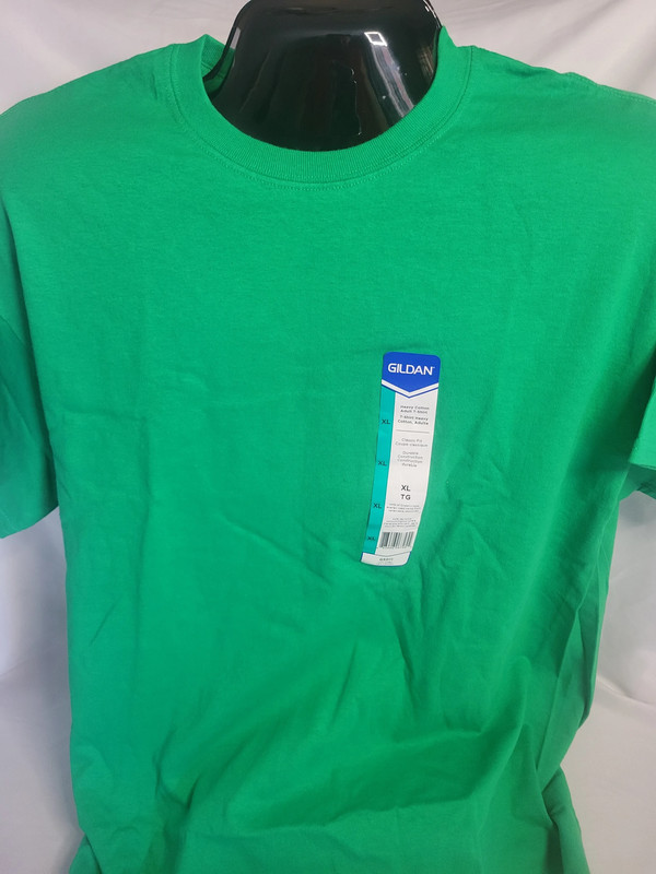 Green Gildan Heavy Cotton Mens Tshirt (Size XL) NWT 2