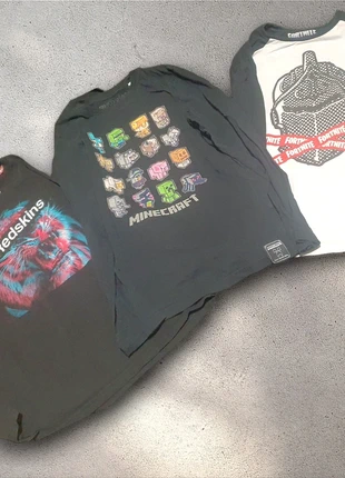 Set 3 tshirt maniche lunghe 12 anni, merk: Minecraft, staat: Goed, maat: 12 jaar / 152 cm, € 6,00, € 7,00 inclusief Kopersbescherming