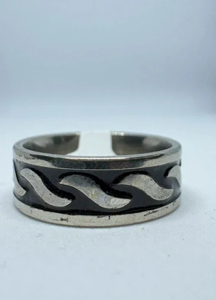 Bague acier inoxydable flamme noire – Style grunge / Y2K / street 🔥, staat: Nieuw zonder prijskaartje, maat: 62.2 mm / 19.8 mm Ø, € 3,30, € 4,17 inclusief Kopersbescherming Pro
