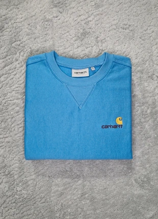 Pull crewneck carhartt bleu american script sweat taille S logo brodé sur le torse excellent état, brand: Carhartt, condition: Very good, size: S, €45.00, €47.95 includes Buyer Protection Pro