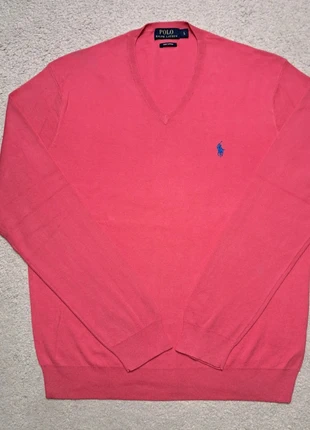 Sweat Col V Ralph Lauren L Rose Pima Cotton, marke: Ralph Lauren, zustand: Sehr gut, größe: L, 50,00 €, 53,20 € beinhaltet Vinted-Käuferschutz Pro