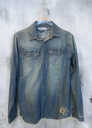 Chemise en jean Gemo, brand: Gémo, condition: Very good, size: 16 years / 176 cm, €5.00, €5.95 includes Buyer Protection