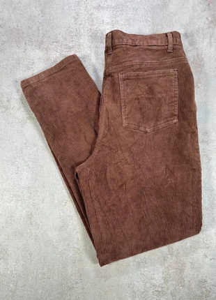 Pantalon Vintage En Velours Côtelé / Corduroy Newport brun texturé droit taille 12P, brand: Vintage Dressing, condizioni: Ottime, taglia: S / IT 40 / EU 36, €10.00, €11.20 include la Protezione acquisti Pro